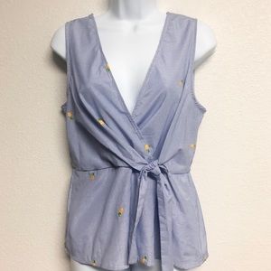 Alya Striped knotted Pineapple Top